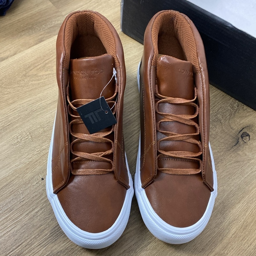 London Fog Dorance Cognac Brown Men's Sneakers size 8.5